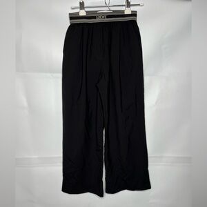 Loewe Black Wide-Leg Lounge Pants with Branded Waistband